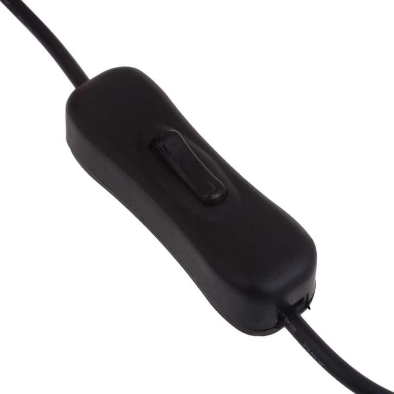 Convenient USB to Micro USB Charge Cable with Power Control Button for Tablet Office Desk Light Cooling Fan Bedside Lamp