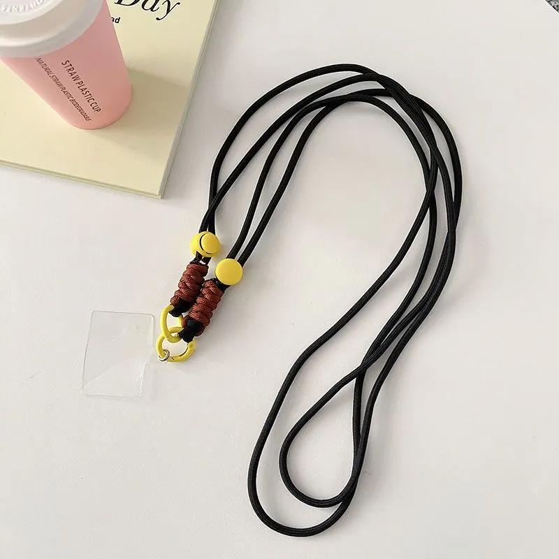 Lanyard Cross-body Shoulder Straps Keychain Key Ring Adjustable Braided Rope with Replacement Patch for Mobile Phone Accessorie
