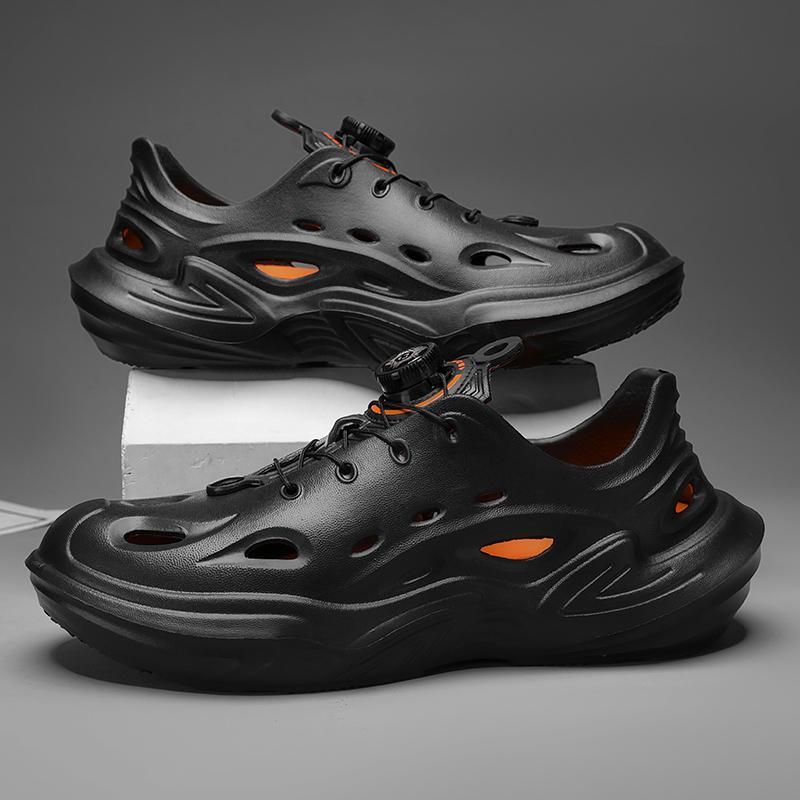 

Летняя мужская новая повседневная дышащая обувь, уличная пляжная обувь, мужские лоферы 39 чёрный