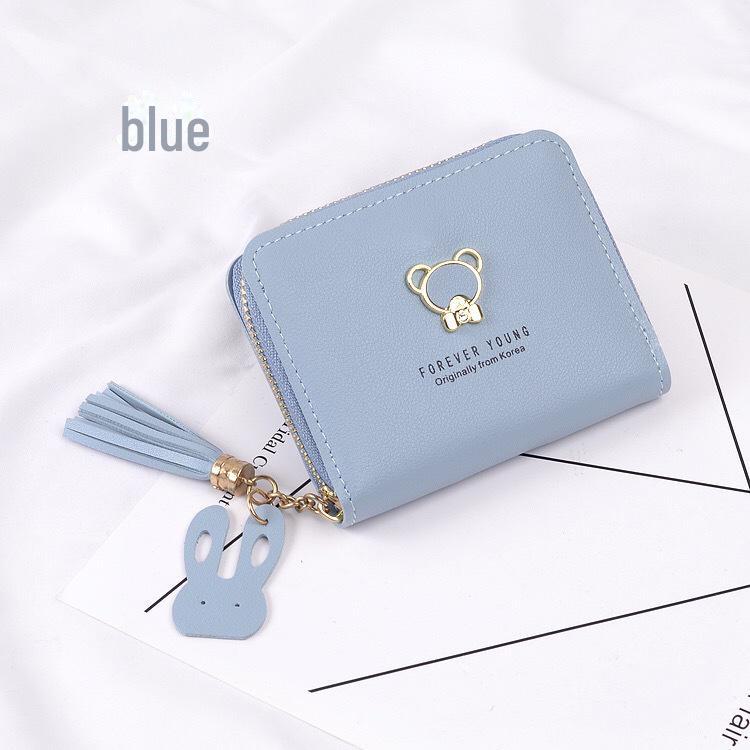 2024 Cute Bear Women's Short Wallet: Japanese & Korean Style Coin Purse, Mini Bag, Card Holder