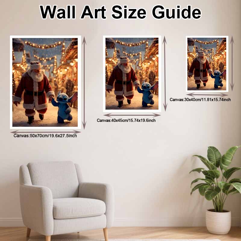 Disney Diamond Painting Kit Santa Stitch Hand Embroidery 5D DIY Diamond Art Home Decor Creative Handicrafts Christmas Snow Decorations