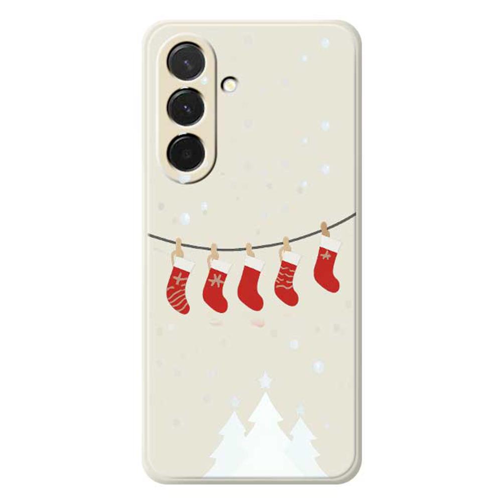 For Samsung Galaxy A36 5G Case Christmas Stockings Pattern Printing Straight Edge TPU Phone Back Cover