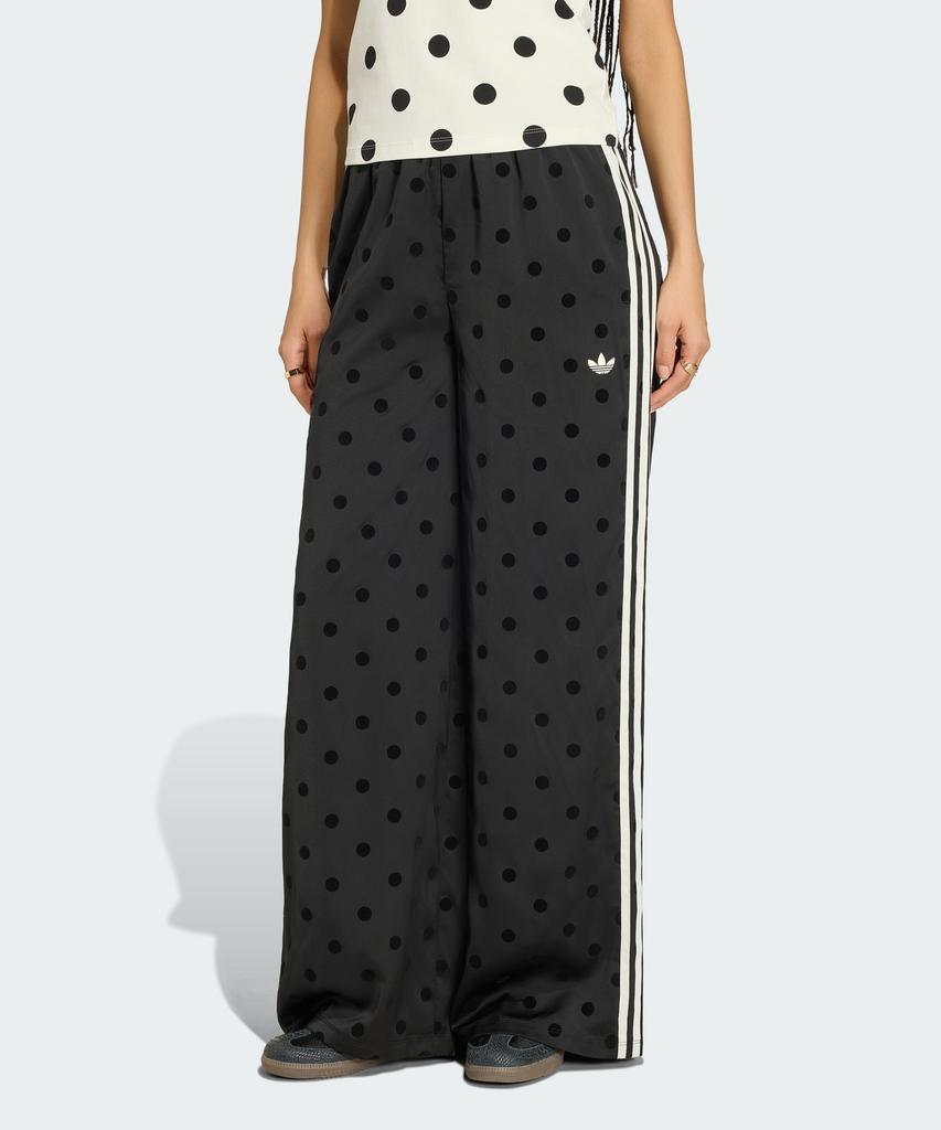 Adidas Satin Polka Dot Wide Leg Pants - Black / Kv1169