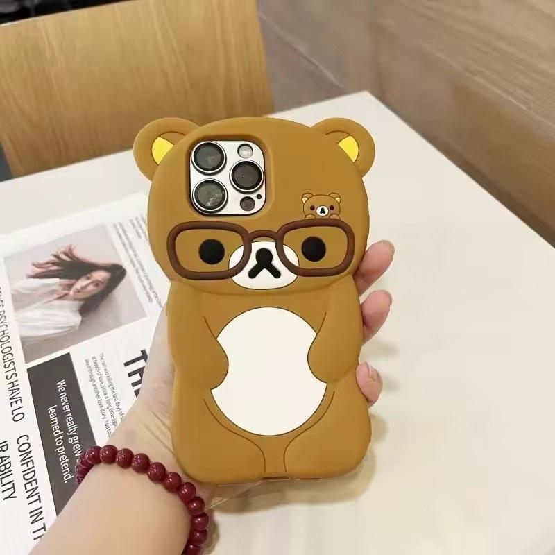 

Мультяшный 3D Забавный Глаз Легкий Медведь Подходит Для Чехла для Телефона iPhone 16 Pro Max 15 13 Силиконовый 12 Мягкий Чехол 11 XS MAX 6 7 8 Защитная Крышка iPhone 13