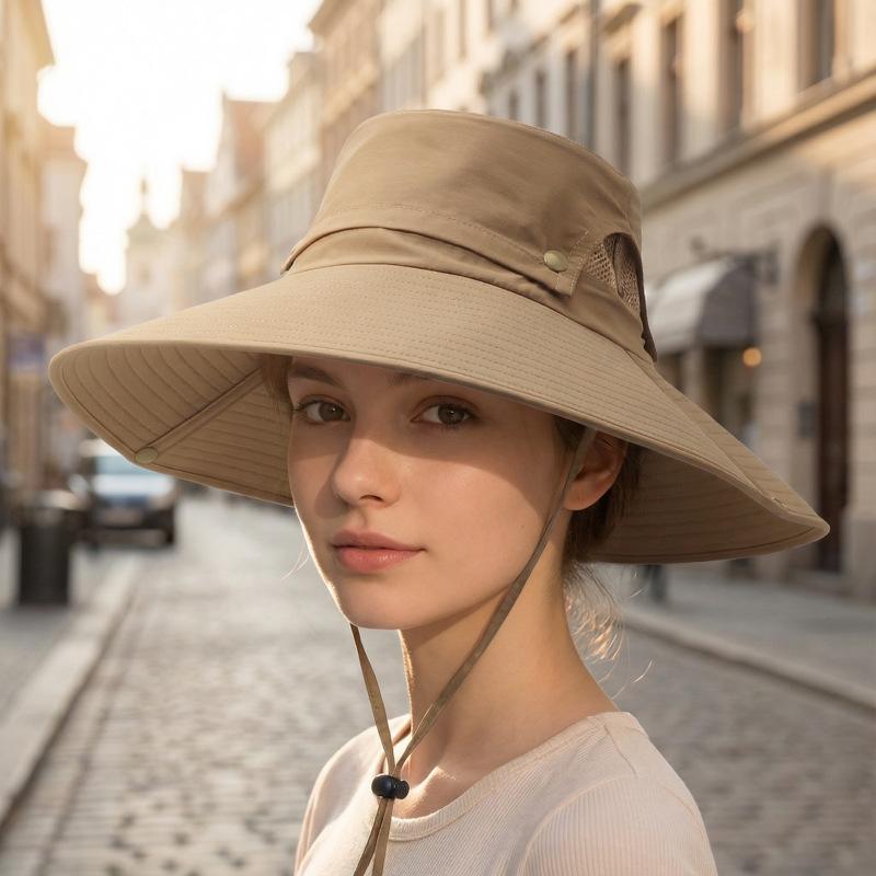 Breathable Men's Bucket Hat – Removable Top Wide Brim Sun Hat for Fishing Camping & Beach Travel