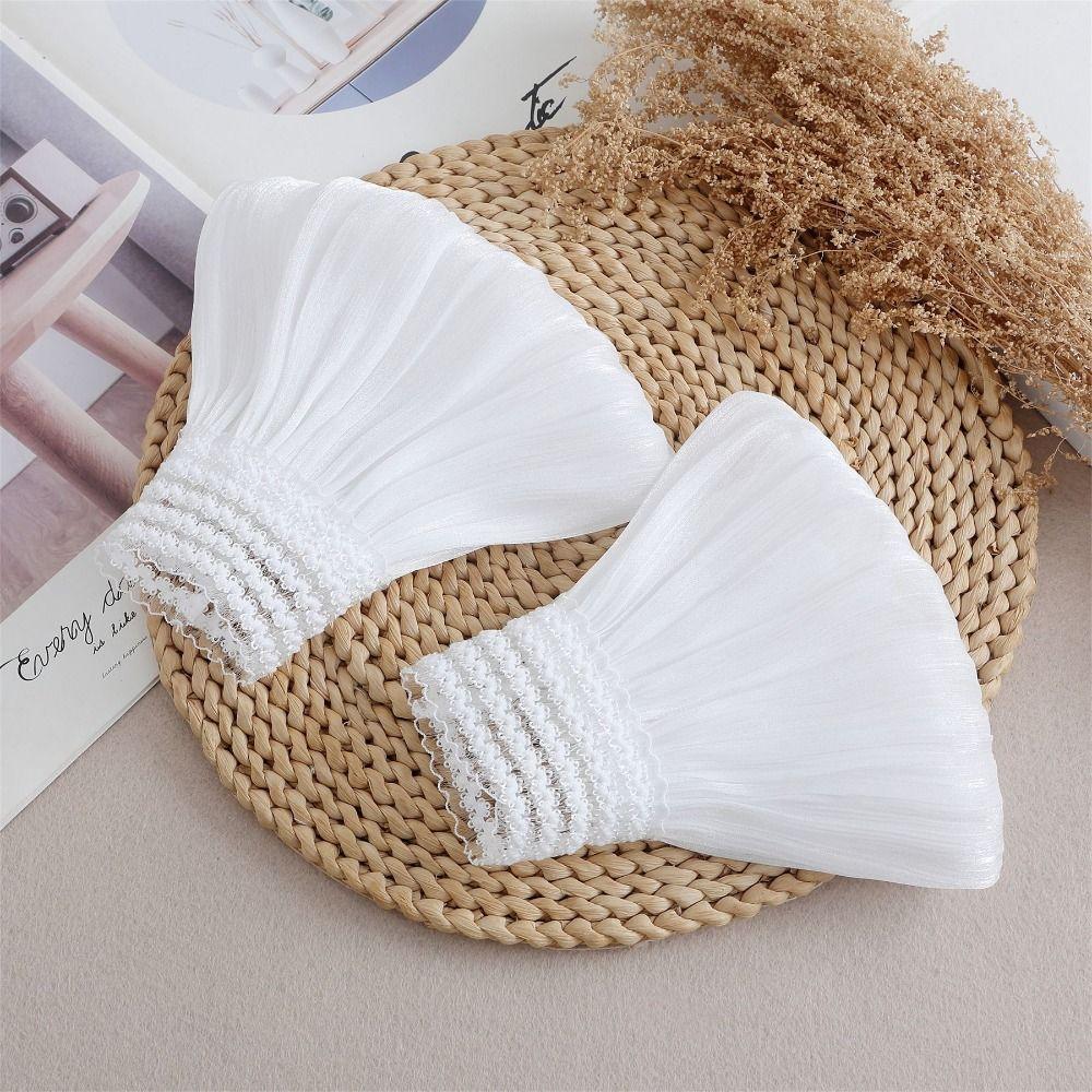 Flower Elastic Sleeve Cuffs Pleated Horn Cuffs Decoration Lace Fake Cuffs Sweater Decorative
