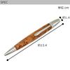 Luminio Wooden Ballpoint Thick Made In Japan with Fine with Jetstream Refills Pen, Jetstream, Barrel, Wood, 0.5mm [Compatible (SXR) 0.38-1.0mm] (Kinu