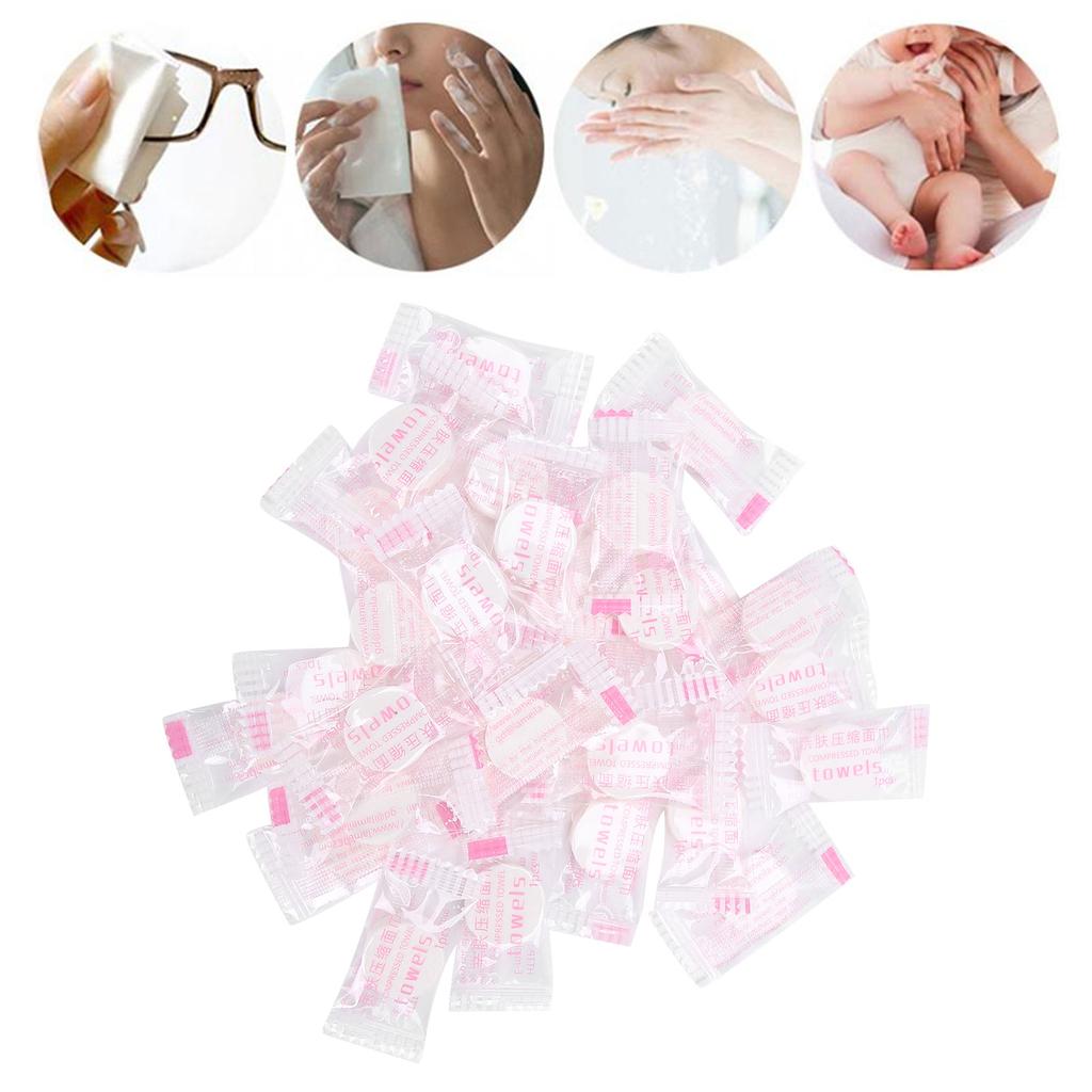 30pcs Compressed Face Towel Non Woven Fabric Disposable Portable Travel Cleansing Towel