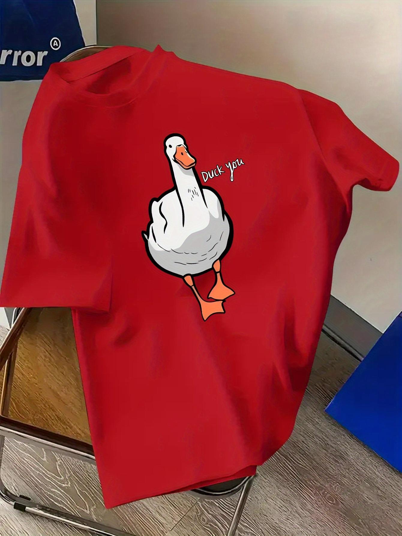Funny Duck Graphic Print Tshirt Unisex Unisex Women Summer Short Sleeve Fashion Brand Tee Luxury Casual Streetwear Y2k Top S