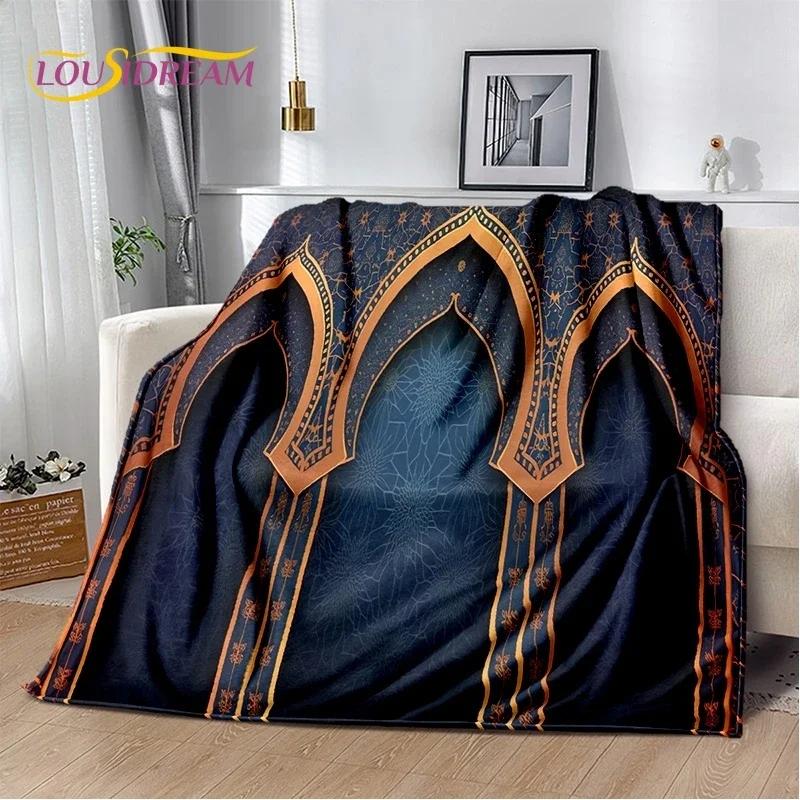HD Muslim Islam Prayer Kneeling Poly Mats Mandala Soft Blankets,Keep Warm Throw Blanket for Picnic Beds Sofa Home Bedroom Gift