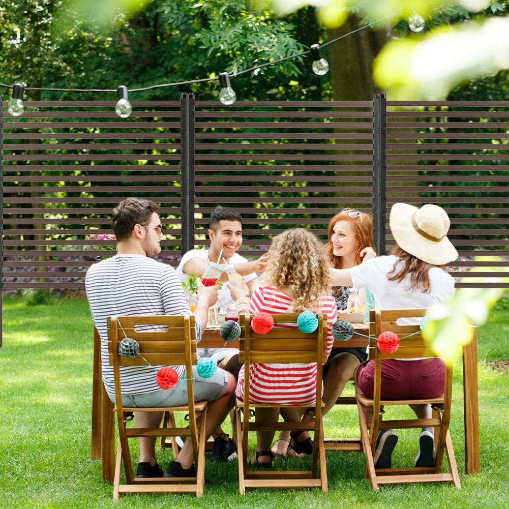 Metall Outdoor Sichtschutz PE-beschichtetes Stahlrohr Sichtschutzzaun Sichtschutzzaun Zaunpaneel für Garten Terrasse