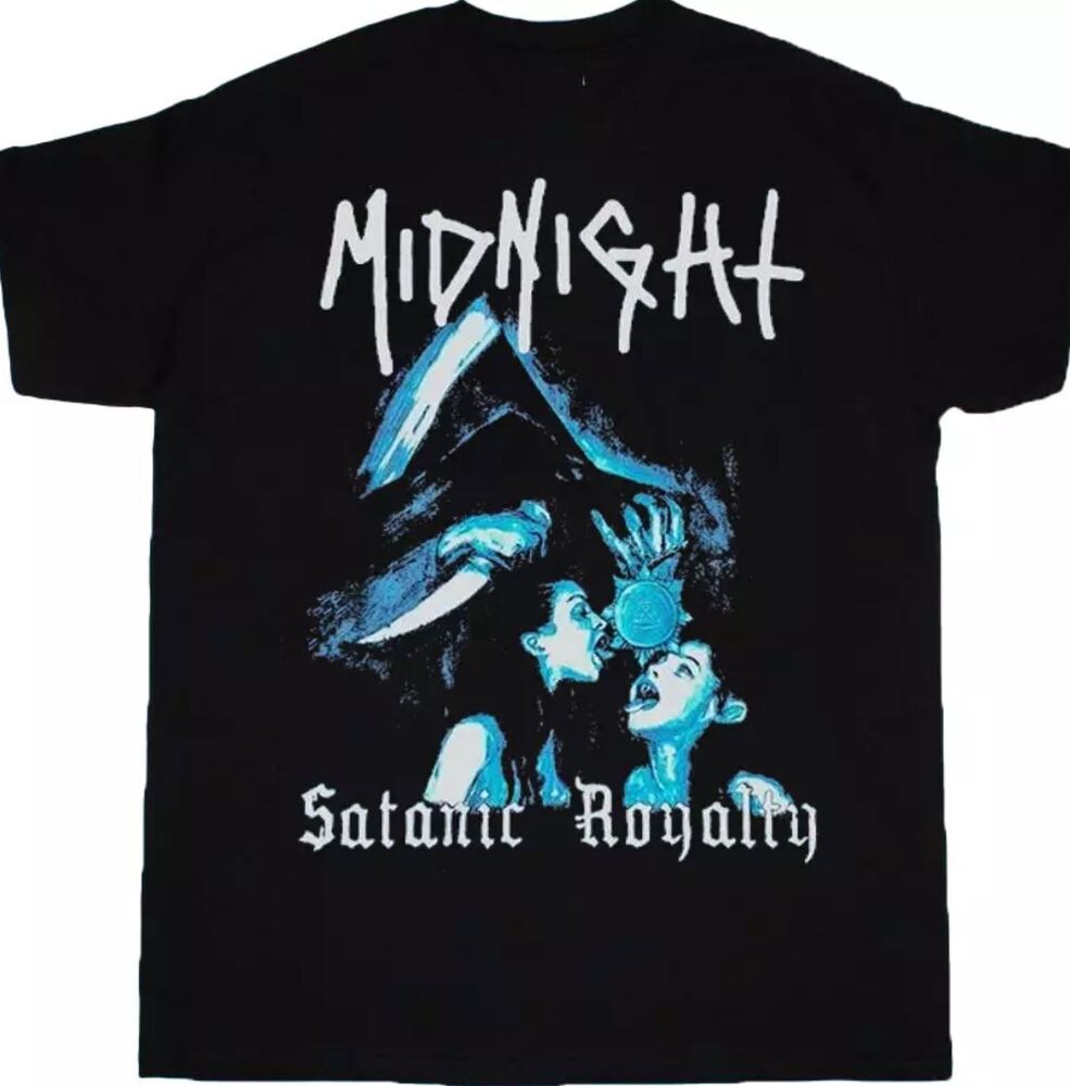 

Midnight Satanic Royalty T-Shirt Short Sleeve Cotton Black Men M