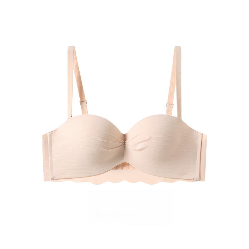 

Бюстгальтер с чашечками половинного размера, женский собирающий бюстгальтер без косточек, поддерживающий бюстгальтер, невидимый бюстгальтер, бюстгальтер пуш-ап 38/85B розовый