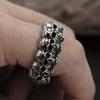 New Retro Jewelry, Domineering Punk Jewelry, Multiple Skull Men's Rings