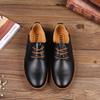 2025 Foreign Trade Shoes Men's Large Size Board Shoes Lace-up Casual Leather Shoes Korean Version Trend Single Shoes Men