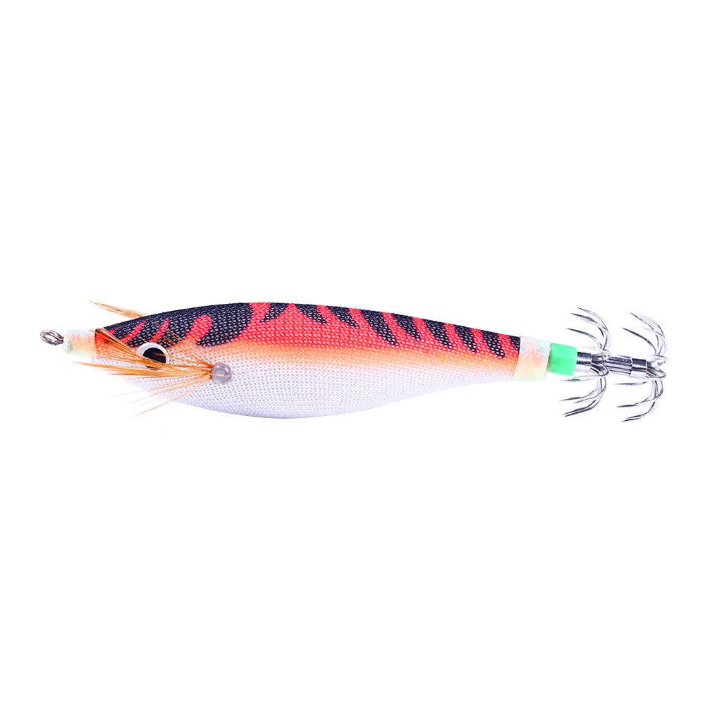 Lure bait10CM 9.6GRound Belly Wood Shrimp8Colorful Squid Hook Bionic Bait8Word Ring Swivel Fishing Supplies Special for Bass