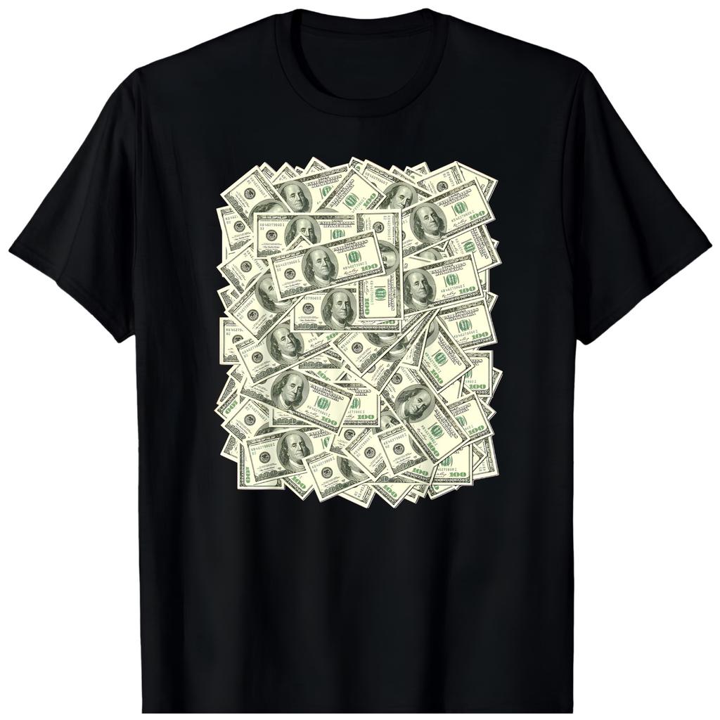 100 Dollar Scheine Lustiges Geld SCHWARZES T-Shirt