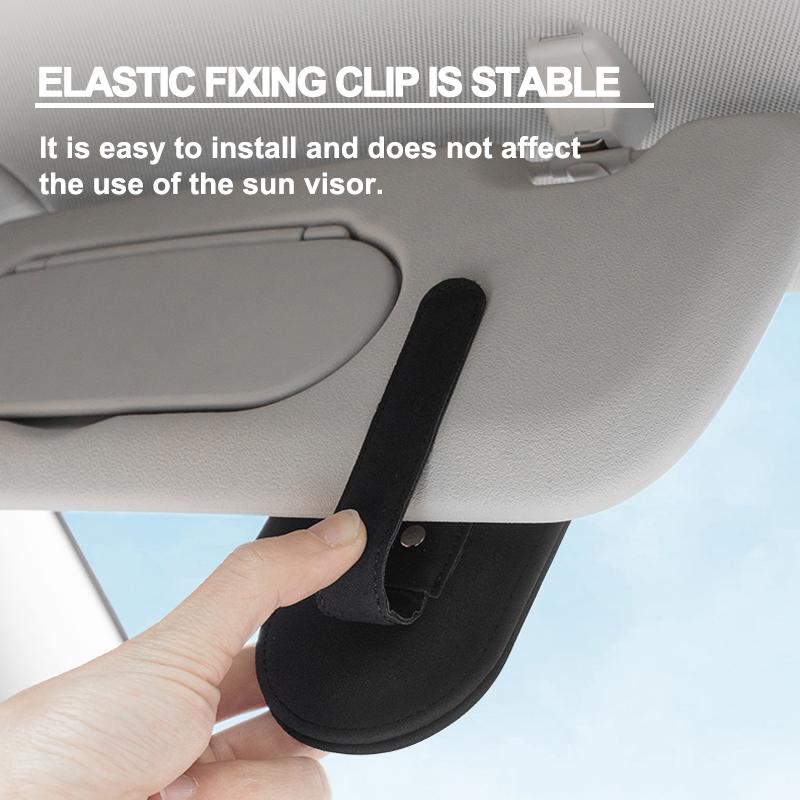 Car Leather Glasses Clip Sun Visor Multi-function Sunglasses Clip Car Accessories For Ford Fiesta MK7 Mondeo MK4 ST Focus MK1 MK2 MK3 Focus 2 3 4