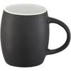 Glass "Hearth" 400 ml ceramic mug with wooden base Solid black