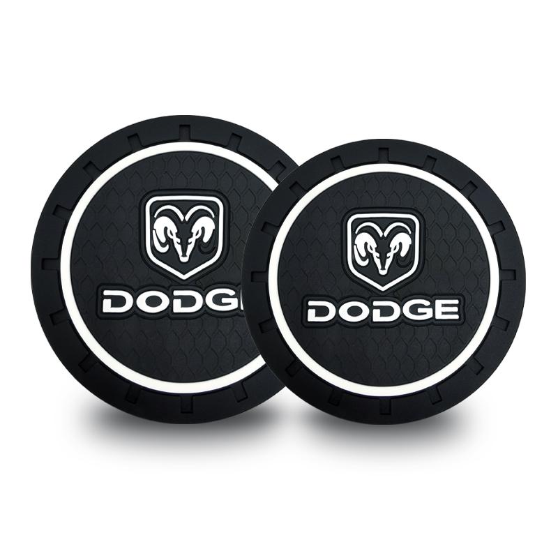 Silica Gel Car Coaster Water Cup Anti-slip Pad for Dodge Journey Ram 1500 Durango Challeager NITRO SRT Charger Avengr