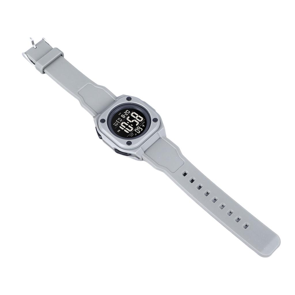 Multifunction Sports Watch Unisex Digital Chronograph Waterproof Electronic Wristwatch Grey