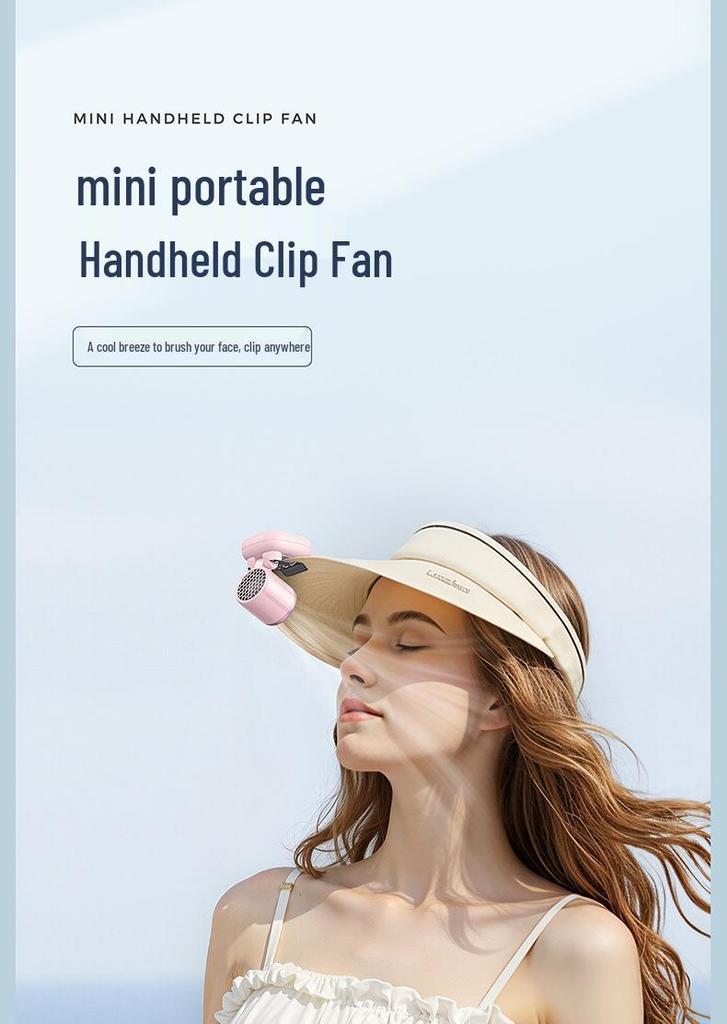 USB Portable Mini Clip-On Fan - High-Speed, Foldable, Handheld with Ultra-Long Battery Life