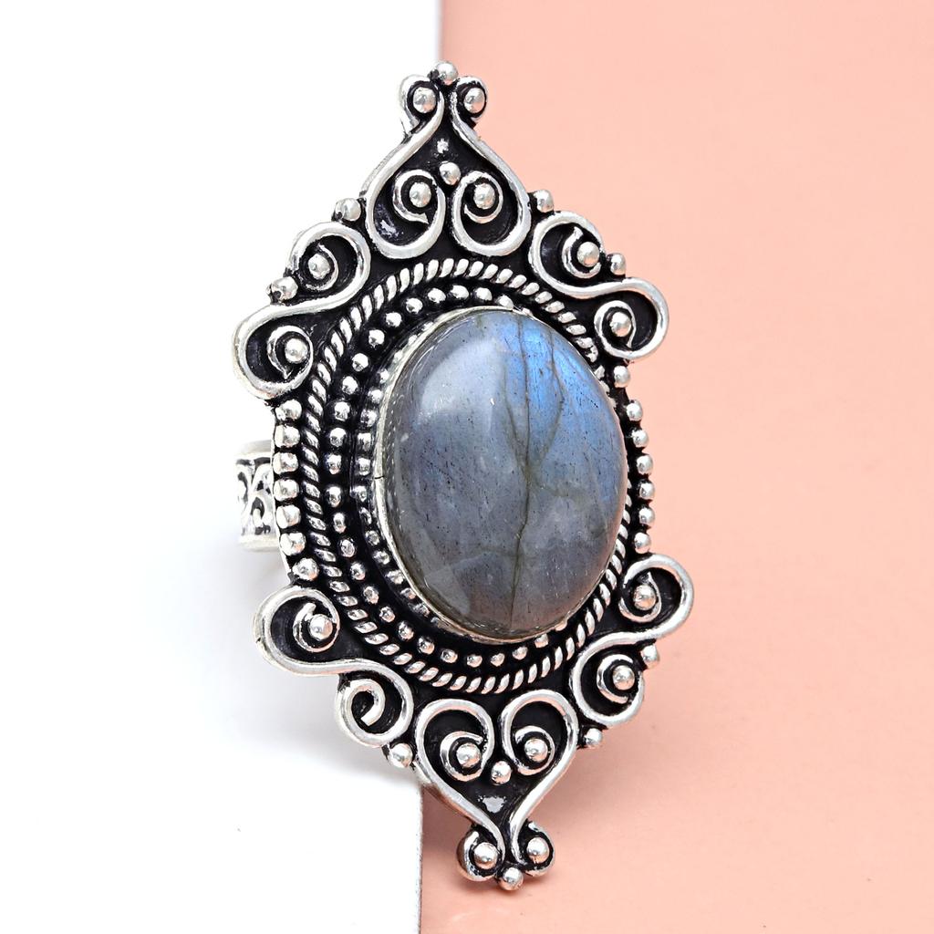 Labradorit Edelstein Handgefertigter Silberschmuck "7"