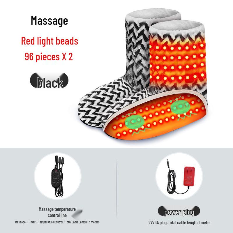 Heated Massaging High-Top Thermal Socks for Families - Thick, Warm, Electric Heated for Cold Weather