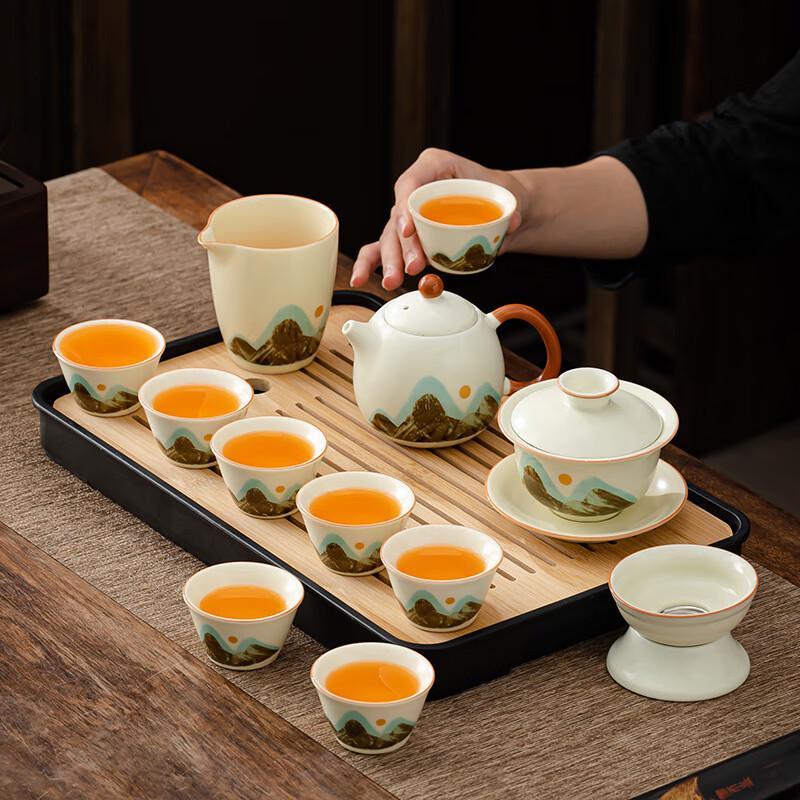 Chaxun Ru Kiln Dragon Egg Pot 13-Piece Kung Fu Tea Set