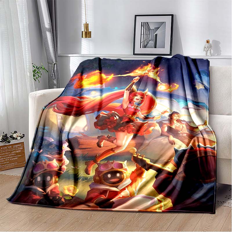Princess and Knight Boat Scene Flannel Blanket, Magical Lantern Sky Throw Blanket