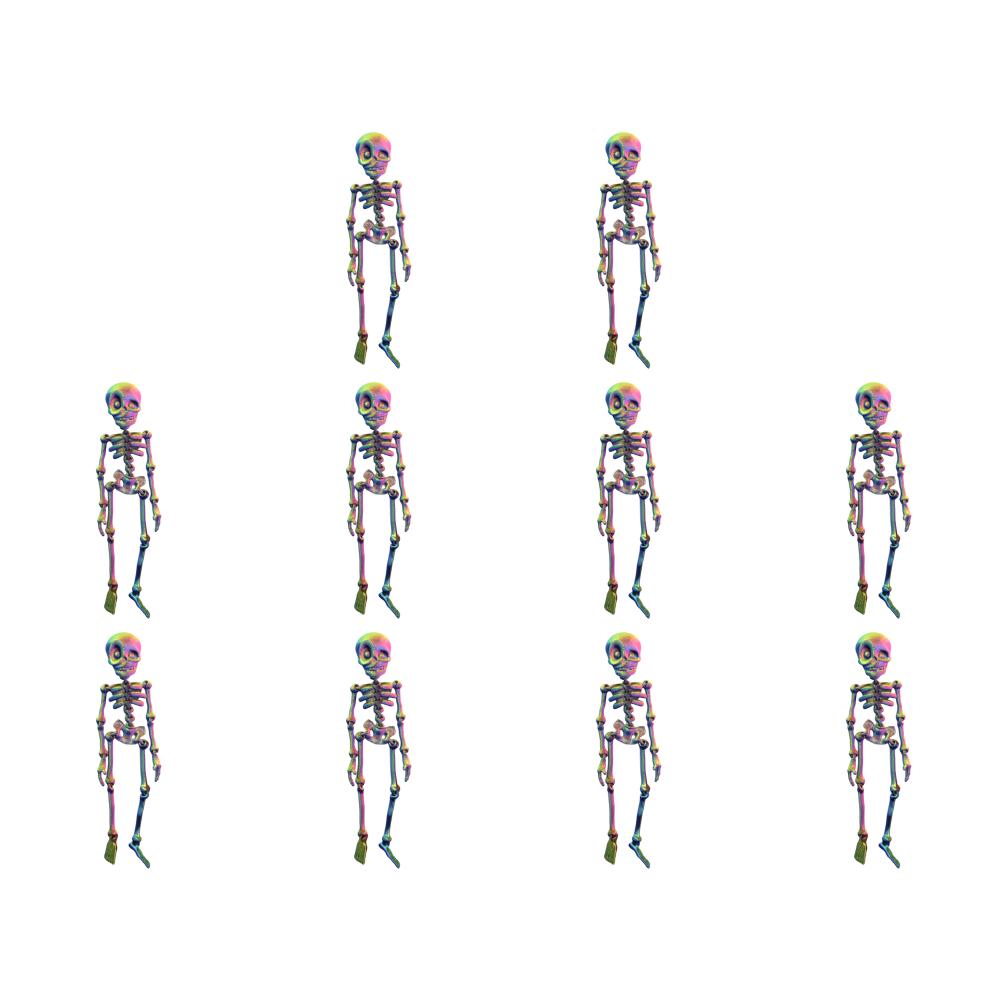 5/10PCS Mini Magnetic Skeleton Fridge Magnets with Movable Joints Skull Fridge Magnets for Refrigerator Locker Whiteboard Office