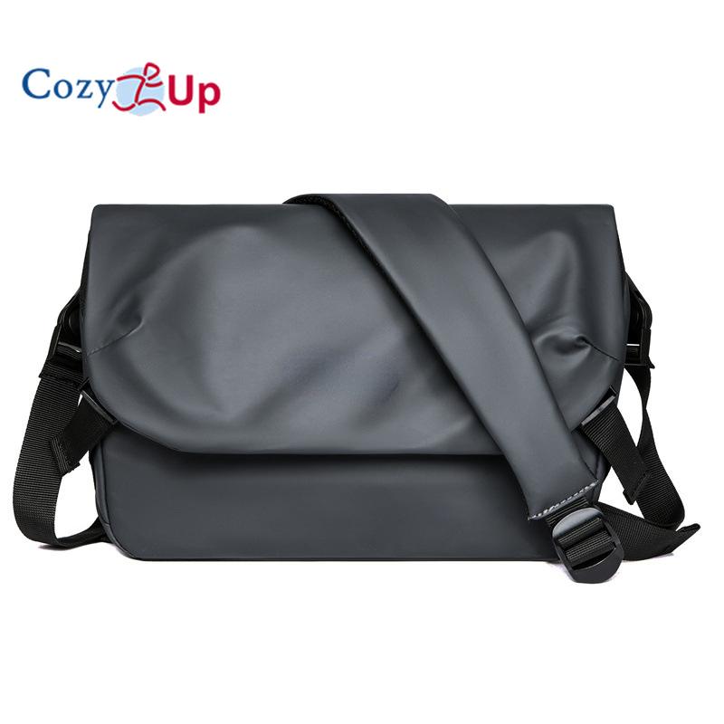 

Уютная мужская функциональная сумка через плечо из кожаной пленки, водонепроницаемая повседневная сумка через плечо, сумки через плечо 27cm * 9cm * 20cm серый