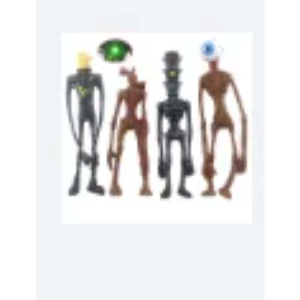 

4 шт. Городская легенда 18-20 см Аниме Фигурки Сиреноголовый Игрушка Сиреноголовый Со светом Ужасы Коллекционная модель для детей Подарки