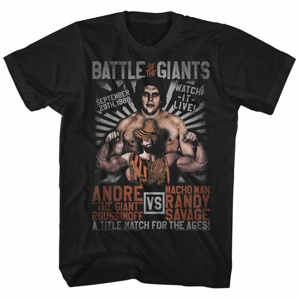 

Andre The Giant Versus Match Black T-Shirt XL