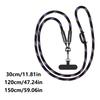Crossbody Phone Lanyard Straps with Patches Adjustable Braided Neck Straps Necklace with 240W Charging Cable for Smartphone