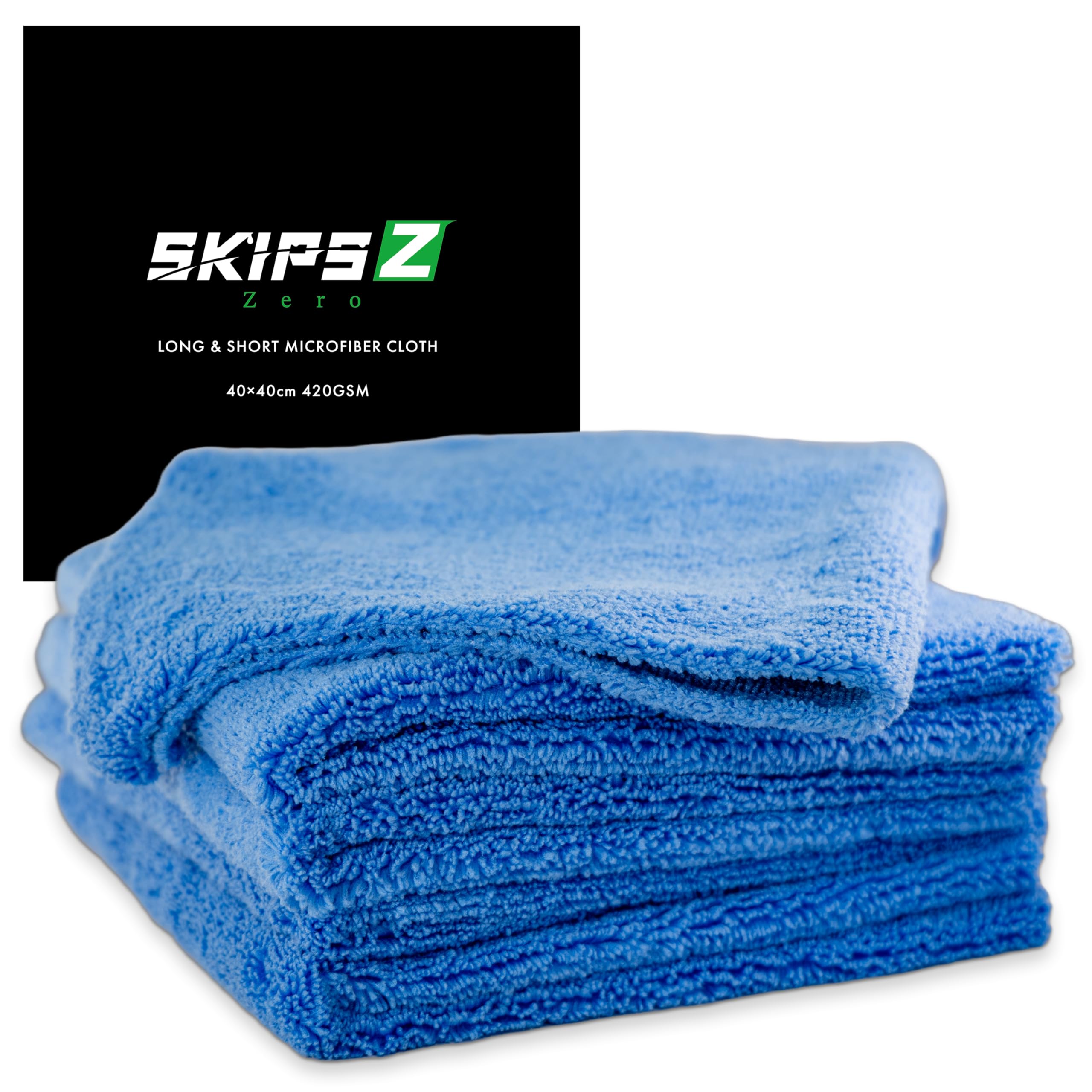 

Car Wash Microfiber SKIPS Soft and 40cm x Professional for and Interior Cloths, Towels, Zero, 5-Pack, Scratch-Free, 420GSM, Edgeless, 40cm, Grade, синий