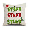 Christmas Happy Throw Pillow Cover, 18 X 18 Inch, Winter Holiday Cushion Cover Sofa Decor