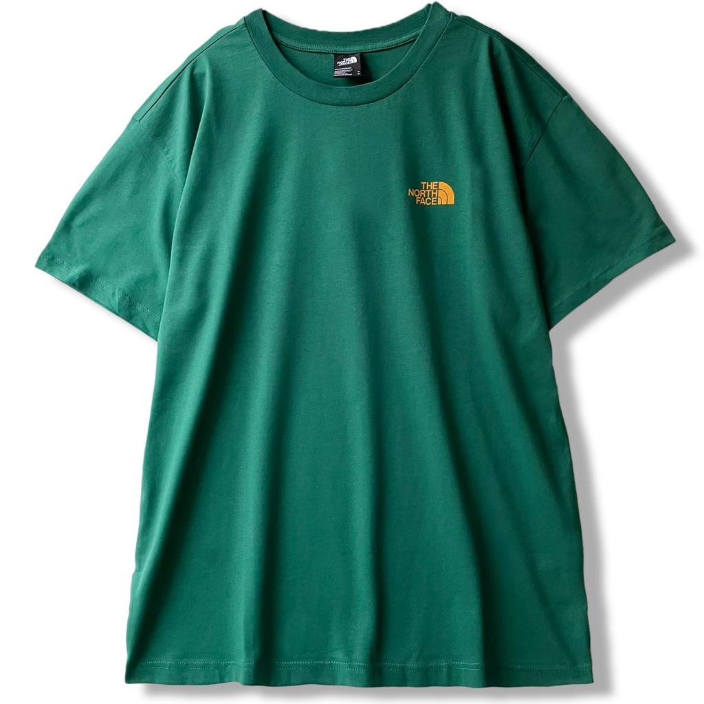 The North Face Short Sleeve Mountain Sketch Oversized Tee with Back Size L Men's Print, Green, [Used]