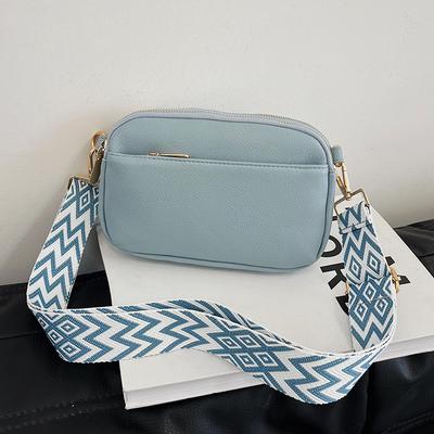 Women's Crossbody Bag, Detachable and Adjustable Wide Shoulder Strap, Zipper Closure, Suitable for Daily Commuting and Leisure O
