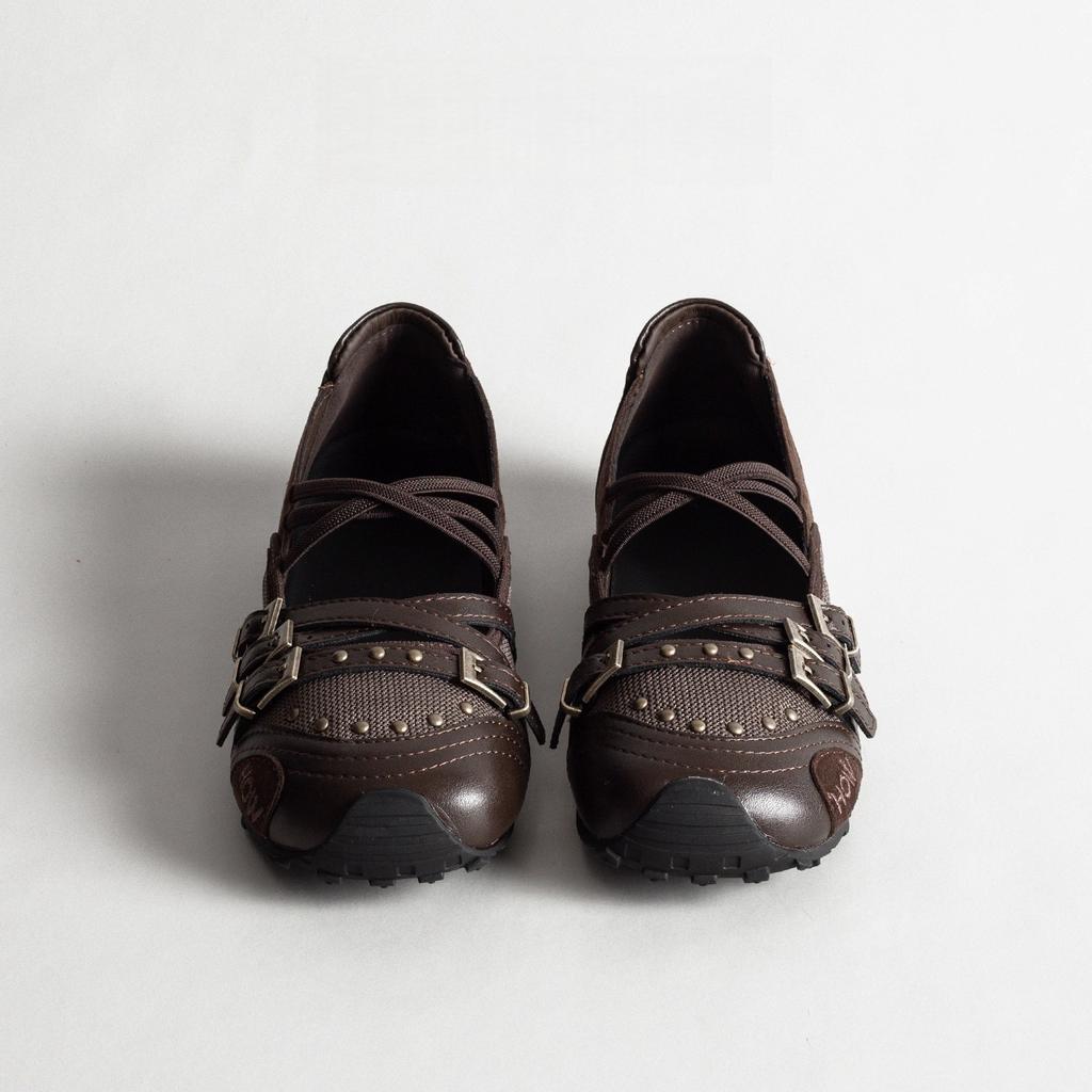 Fashion Women's Mary Jane Flat Shoes with Bow Cross Band Soft Bottom Leather Surface Retro Ballet Style Casual Footwear Summer Season