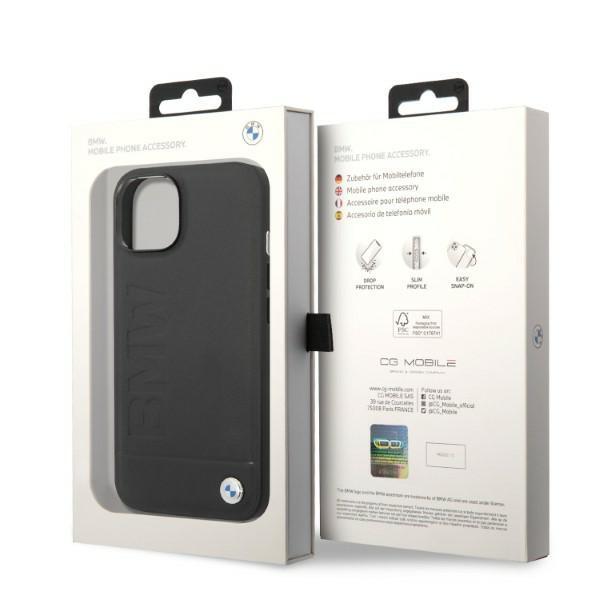 Bmw Case Bmhmp14Ssllbk Iphone 14 / 15 / 13 6.1 Black/Black Hardcase Signature Logo Imprint Magsafe