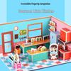 Children's 3D Cardboard Puzzle: Small House Furniture Model