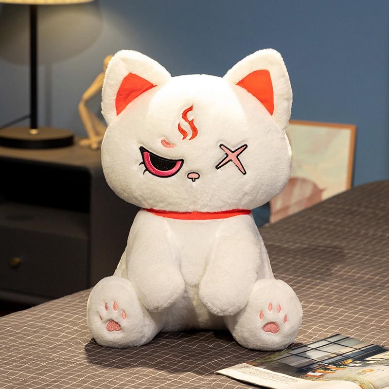 30Cm Hallowmas Gift Dark Power Plush Cat Soft Toys Cool Pirate Death Cat Plushies Stuffed Doll Boy Gift
