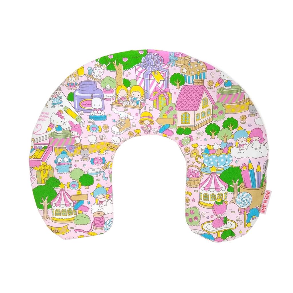 SANRIO Characters Neck Made in Pop Character For Women and Children Pillow, Air, Travel, Portable, Compact, Japan, Stylish, Colors, Mini, Cute,
