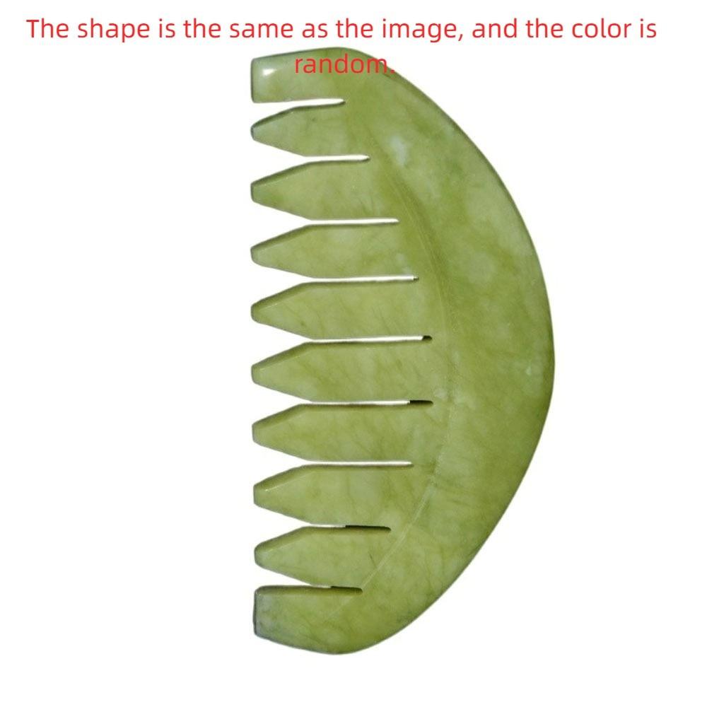 Green Massage Comb Hsiuyen  Gua Sha Board Stone  Hair Brush  Body Scalp Meridian Treatment