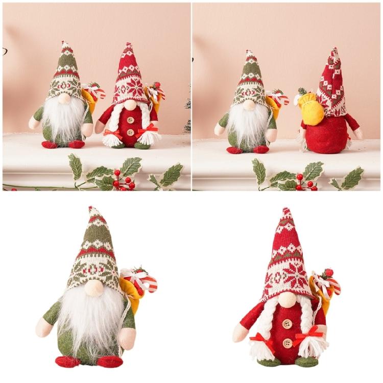 Christmas Gnomes Plush with Gift Bag Handmade Xmases Tomte Swedish Gnomes Figurines for Home Office Decorations