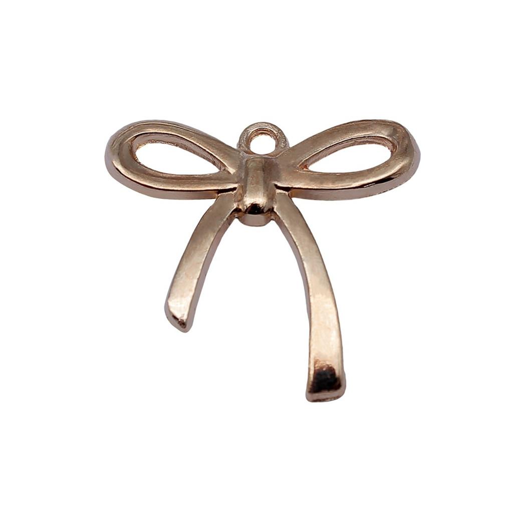 Pendants Bow With Crown Charms For Princess Themed Jewelry Making Alloy