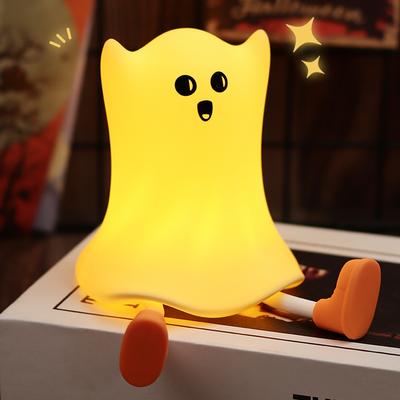 Niedliche Kürbis Silikonlampe Cartoon Kürbis LED Nachtlicht USB Wiederaufladbar Dimmbar Kinder Nachtlicht für Kinder Weihnachtsgeschenke