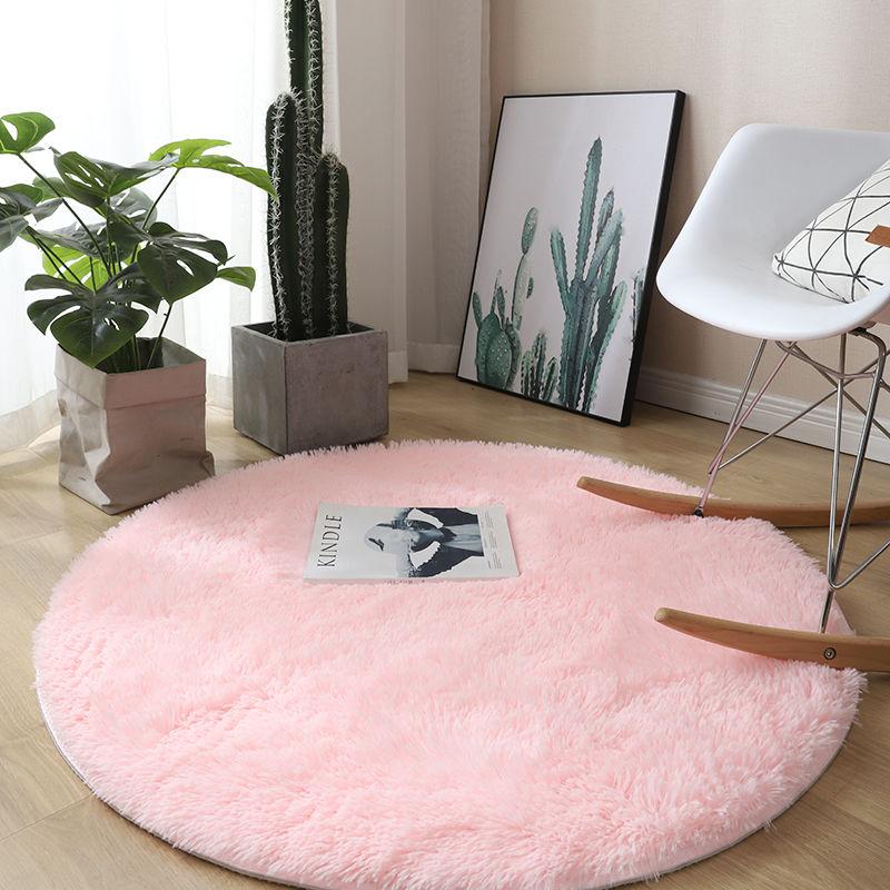 Thicken Round Carpet Living Room Bedroom Cute Room Bedside Carpet Fitness Yoga Carpet Hanging Basket Computer Chair Mat
