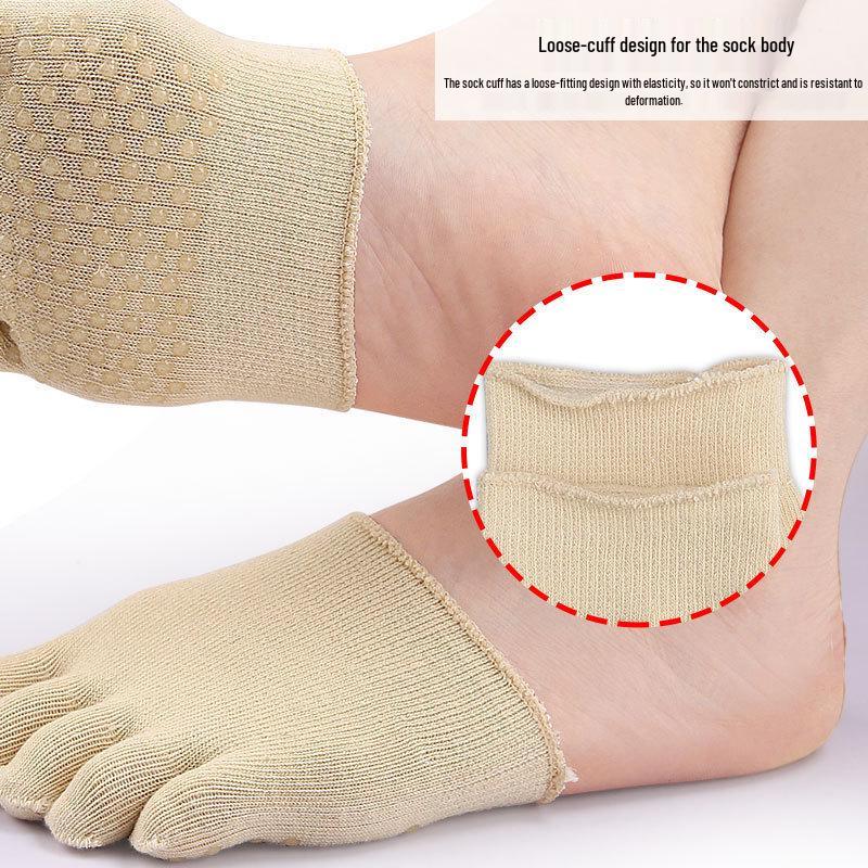 Rutschfeste Zehentrennsocken mit unsichtbarem Zehendesign für High Heels